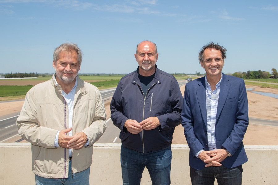 Perotti y Katopodis habilitaron 4,5 kilómetros de la autopista de la Ruta Nacional 34