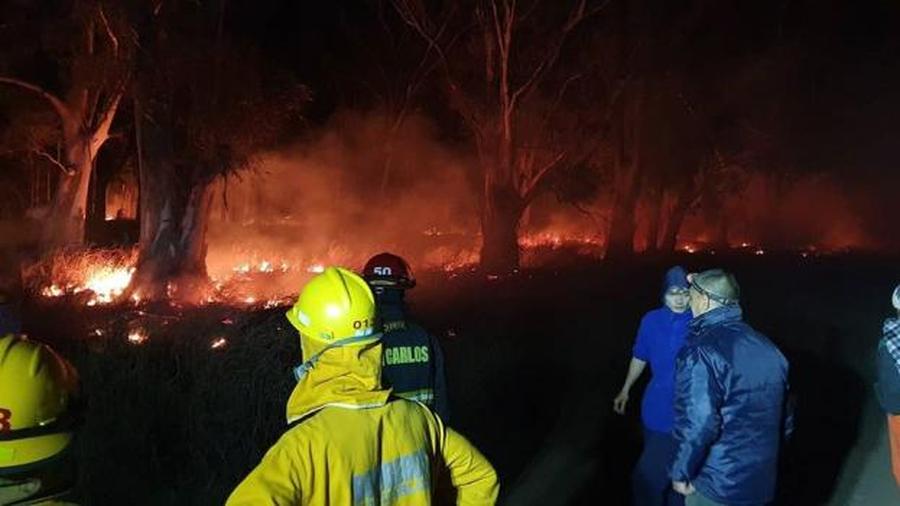 La quema de pastizales rompió la tranquilidad en Matilde