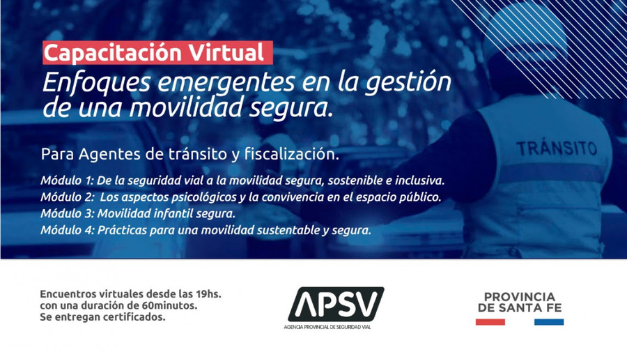 Lanzan una nueva instancia de formación virtual para inspectores de tránsito y agentes de fiscalización de la provincia