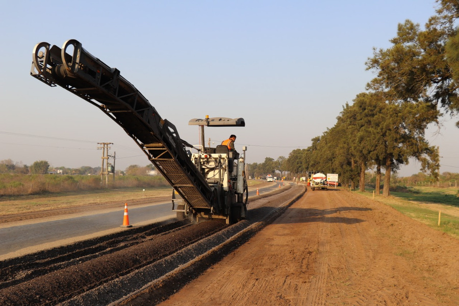 La provincia comenzó la repavimentación de la ruta 1 entre Cayastá y Helvecia