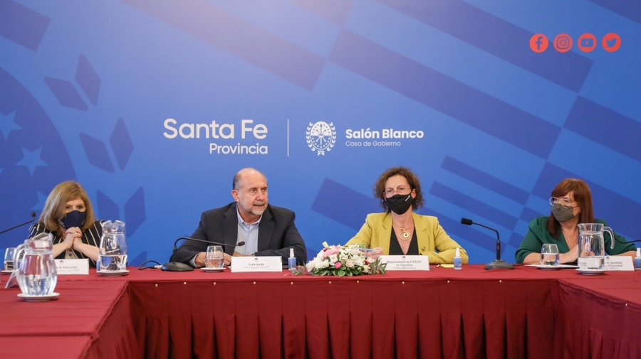 Perotti anunció la incorporación de la provincia de Santa Fe al Programa de Cooperación con Argentina 2021-2025 de UNICEF