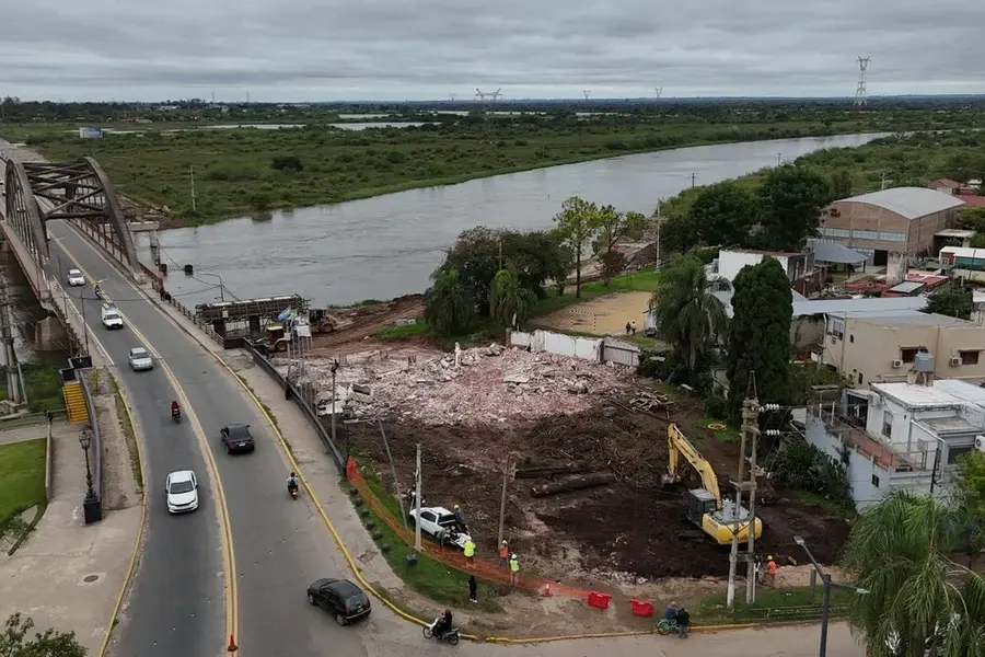 Avanzan las obras en las cabeceras del nuevo Puente Carretero entre Santa Fe y Santo Tomé