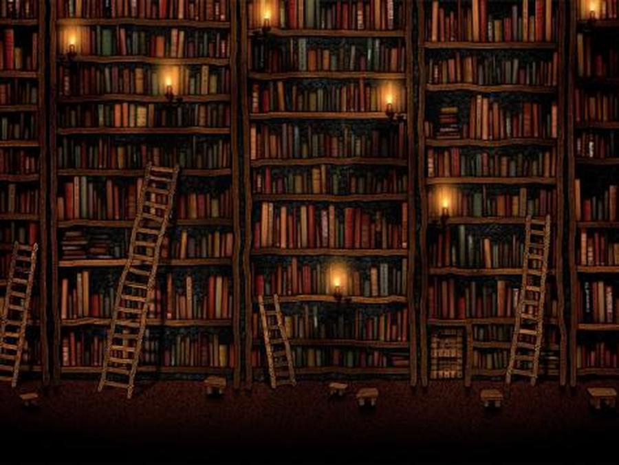 Una noche en la biblioteca...