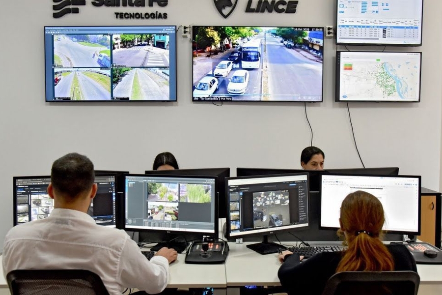 Programa Lince: Provincia moderniza la videovigilancia en la ciudad de Santa Fe con cámaras que incorporan Inteligencia Artificial