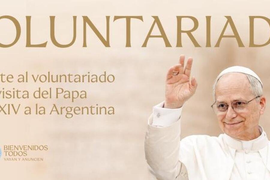 Ya está abierta la preinscripción de voluntarios para la visita de León XIV a la Argentina