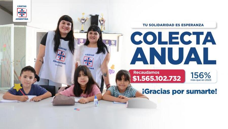 Cáritas Argentina recaudó más de $1.500 millones en su Colecta Anual