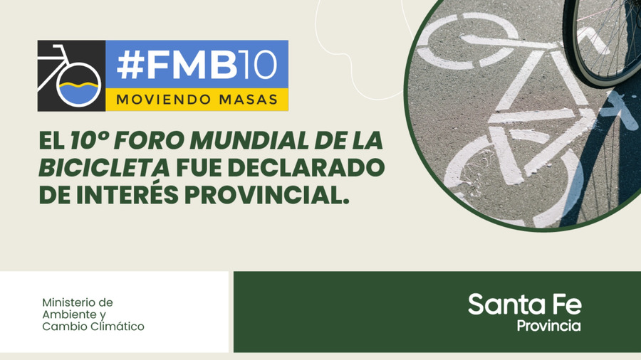 La provincia de Santa Fe participará en el 10° Foro Mundial de la Bicicleta